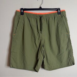 North Face Home Game 8” Shorts Olive Green & Orange Size Large
